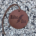 Air Flair | Leather Car Air Freshener | Ride or Die (Brown, 3) Cherry Leather Scent