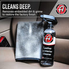 Adam's Polishes Leather Care Kit - Leather Cleaner & Conditioner Car Cleaning Supplies | UV Protection for Interior Accessories Steering Wheel Seat Dash Vinyl Shoe Polish Jacket