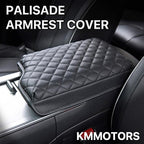 KMMOTORS Center Console Cover for Hyundai Palisade(2019-2025), Thick Pad, Armrest Cushion, Interior Accessories, Protector, Funda para consola de Palisade (Palisade, Black)