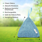 4 Pack Bamboo Charcoal Air Purifier Bags 200 Grams Each - Activated Charcoal Odor Absorber for Car, Pets & Closet - Natural Freshener for Home, Eco-Friendly & Reusable Charcoal Bags (Designer Colors)