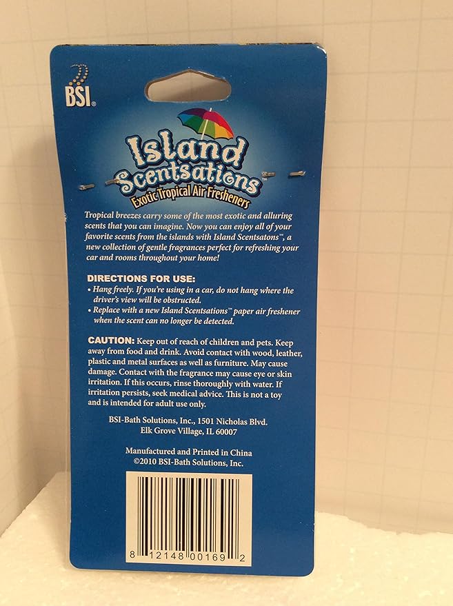 Pack of 3 Island Scentsations Exotic Tropical Air Fresheners - Ocean Breeze