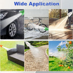 Pressure Washer Nozzle Guard, Stainless Steel High Power Washer Nozzle Tips Set with Upgraded Rubber Protector Cover, 5Pcs Pressure Washing Nozzle Holder with 1/4" Quick Connect, Orifice 2.5
