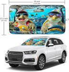 Sea Turtles Car Windshield Sun Shade Foldable Sunshade Front Window Cover Sun Visor Protector Accessories (59x27.5 inches)
