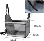 Dog Car Seat for Medium Sized Dog, Booster Car Seat with Clip-On Safety Leash, Fits Both Front and Rear Seats, Pet Seat for Medium Pets Under 25 Lbs, Grey M