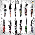 Faccito 12 Pcs Gothic Car Air Fresheners Horror Movie Freshener Gifts Hanging Ornament Scents Knife Classic Character Accessory for Men Women Lover