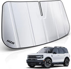MZS Windshield Sun Shade Compatible with Bronco Sport 2021-2026, Foldable Car Front Window Sunshade with Storage Pouch, Sun Visor Shield Accessories for Interior Protector