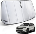 MZS Windshield Sun Shade Compatible with Soren to SUV 2021-2026, Foldable Car Front Window Sunshade with Storage Pouch, Sun Visor Shield Accessories for Interior Protector
