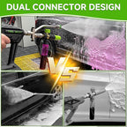 Tool Daily Short Pressure Washer Gun with Mini Foam Cannon, Dual Connector Accessory, 5 Power Washer Nozzle Tips, 1/4 Inch Quick Connect