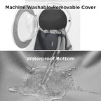 Lesure Small Dog Car Seat for Small Dogs - Soft Dog Booster Seat for Car with Storage Pocket and Clip-On Safety Leash and Thickened Memory Foam Filling, Pet Carseat Travel Carrier Bed, Grey