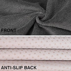 Leader Accessories Grey Waterproof Towel Auto Car Seat Cover Protector Machine Washable - Fit Yoga Running Crossfit Athletes Beach Swimming Outdoor Sports