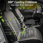 Paffenery 2026 Upgraded Cooling Car Seat Cover Front Seat, 12V-24V Ventilated Cooling Car Seat Cushion, Cooled Seat Cover for Car SUV Truck Universal Fit, Stone Grey