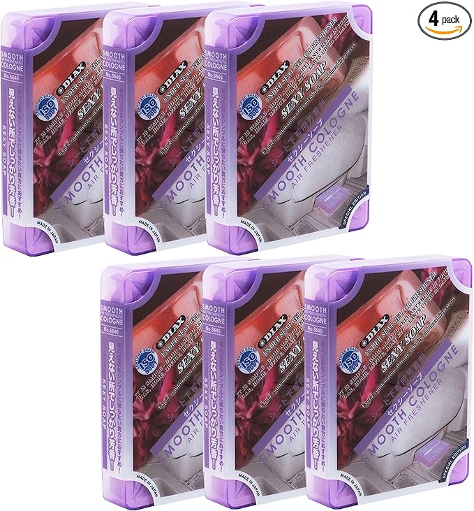 6-pack Smooth Cologne Sexy Soap Scent (Exotic Combination Tropical Fruity and Floral Fragrance) Luxury Air Freshener JDM Genuine Diax Japan for Home/office/Car/auto/RV