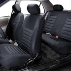 TLH Car Seat Covers Premium 3D Air Mesh Automotive Seat Covers Full Set Black Seat Covers Airbag Compatible and Split Rear Car Seat Cover Universal Fit Interior Accessories for Cars Trucks and SUV