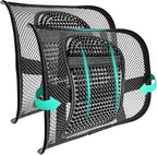 Samyoung 2 Pack Mesh Back Lumbar Support, Back Support Seat Cushion with Breathable Mesh for Office Chairs Car 12” x 16”