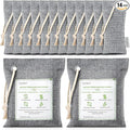 CLEVAST 14 Pack Activated Bamboo Charcoal Air Purifying Bags(2x200g, 12x50g), Natural Fresh Odor Absorber, Deodorizer and Moisture Eliminator, Air Purifier Bags for Home