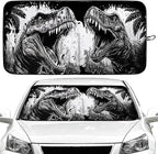 Dinosaur Car Windshield Sun Shade Foldable Sunshade Front Window Cover Sun Visor Protector Accessories (59x27.5 inches)