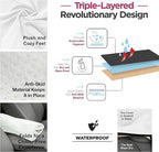 lebogner Waterproof Sweating Car Seat Cover for Post Gym Workout, Running, Swimming, Beach and Hiking, Universal Fit Anti-Slip Bucket Seat Protector for Cars, SUVs and Trucks, Machine Washable, White