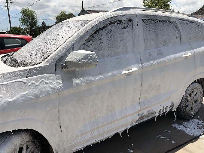 M MINGLE Foam Cannon, Compatible with Karcher K2, K3, K4, K5, K6, K7 Pressure Washer, with 5 Nozzle Tips, 1/4 Inch Quick Connector