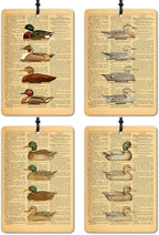 Vintage Mallard Duck Car Air Freshener 4 Pcs, Rustic Farmhouse Farm Animal Air Freshener Hanging for Cars Books Closet Drawer, Mallard Duck Lover Gifts Car Accessories for Women Men（02）