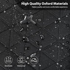 CAR PASS Oxford Bling Diamond Car Seat Covers 2 Front Interior Sets, Waterproof Shining Glitter Sparkly Crystal Universal Armrest Fit 95% Automotive Truck SUV Cute Women Girl, Black Blue Rhinestone