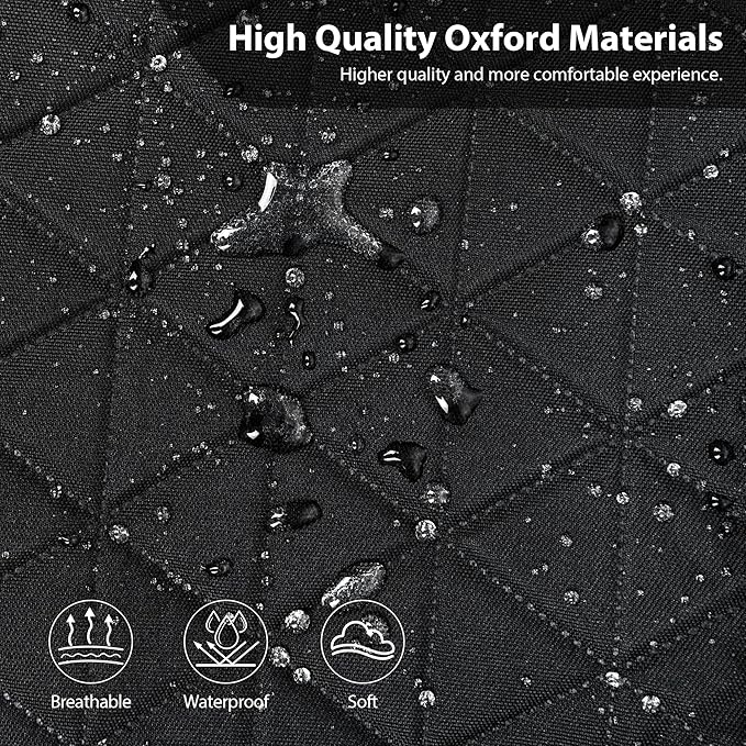 CAR PASS Oxford Bling Diamond Car Seat Covers 2 Front Interior Sets, Waterproof Shining Glitter Sparkly Crystal Universal Armrest Fit 95% Automotive Truck SUV Cute Women Girl, Black Blue Rhinestone