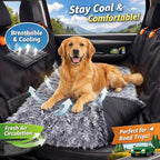 Backseat Pet Bed Mat, 54"x24.8"x3.9", Washable Dog Bed for Car, Soft Nonslip Travel Dog Car Seat Cover, Fits Backseat Extender Protector, Pad for Trucks Suvs Spring Road Trip (Gray)