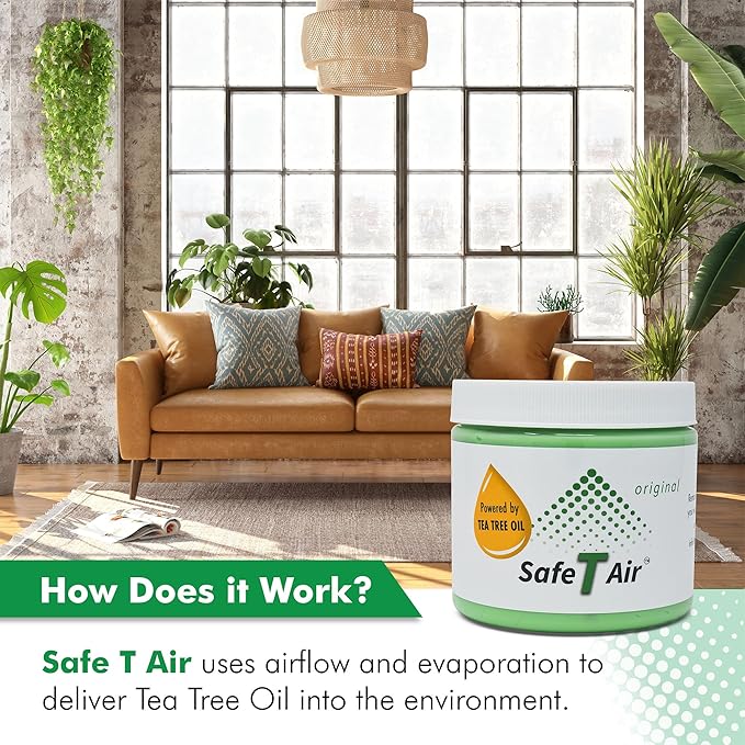 Tea Tree Oil Air Freshener Gel – Natural Odor Eliminator for Car, Home & Bathroom – Removes Smoke, Pet & Musty Odors – Long Lasting Deodorizer (400g / 14 oz Jar)