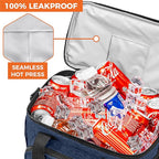 OPUX Soft Cooler Bag, Insulated Collapsible Lunch Cooler Tote for Men Work Camping Beach Travel, Portable Soft Sided Leakproof Waterproof Large Lunch Bag Box with Shoulder Strap 30 Cans, Heather Navy