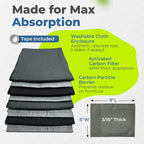 Flatulence Neutralizer Seat Pads, Activated Charcoal Odor Absorber Seat Cushion Pad for Office, Home, Car, Truck & SUV Automobiles. Carbon Filters Absorb Smell to Keep Air & Seating Fresh, 4 Pack