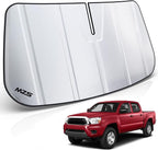 MZS Windshield Sun Shade Compatible with Tacoma 2005-2015, Foldable Truck Sun Shade Shield with Storage Pouch, Front Window Visor Sunshade for Interior Protector