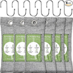 6 Pack Bamboo Charcoal Air Purifying Bag, Activated Charcoal Bags Odor Absorber, Moisture Absorber, Natural Car Air Freshener, Shoe Deodorizer, Odor Eliminators For Home, Pet, Closet