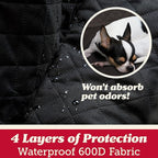 Lusso Gear Dog Car Seat Cover for Front Seat (2 Pack) - 100% Waterproof, Nonslip - Full Protection for Passenger Chair, Captain Chairs - Rear Seat Protector for Dogs - Fits Cars, Trucks, SUVs