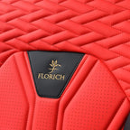 FLORICH Seat Covers for Cars, Waterproof Seat Covers, Leather Car Seat Covers 2 Pack, Universal Seat Cushion Protector for Most Cars Trucks SUV-Black&Red