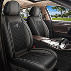 AOMSAZTO Universal Front Seat Covers for Chevrolet Chevy Trax Colorado Equinox Malibu Silverado Tahoe Traverse Suburban Cruze Blazer Trailblazer Fits for All Chevy Cars Sedan Truck SUV - Black&Grey