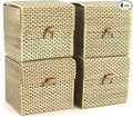 BambooMN Granulated Bamboo Charcoal Odor Absorber Bag in Decorative 4" Brown Box, 4 Sets