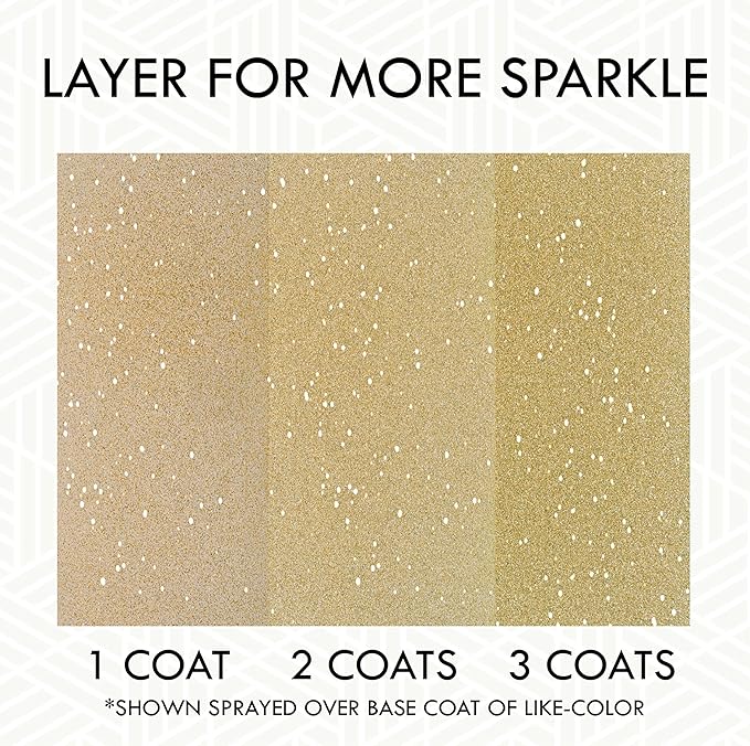 Rust-Oleum 301495 Specialty Glitter Spray Paint, 10.25 oz, Gold