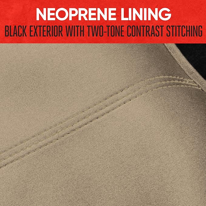 Motor Trend SpillGuard Waterproof Rear Bench Car Seat Cover, Black Stitching – Split Bench Rear Seat Protector with Neoprene Padding, Back Seat Cover for Kids & Dogs, Car Interior Covers