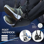 Homeify Airplane Travel Kit – Adjustable Memory Foam Airplane Neck Pillow with Phone Holder, Eye Mask, Foot Hammock, and Earplugs – 6 Piece Plane Travel Essentials for Long Flights