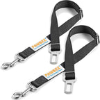 PAWBEE 2-Pack Dog Seat Belts for Cars - Adjustable Nylon Car Harness with Stainless Hooks, Safety Seatbelt Harnesses for Dogs, Durable Dog Car Seat Belt Clip, Essential Travel Accessories for Pets