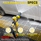 PWACCS Pressure Washer Gun with Foam Cannon, Mini No-Dilution Foam Cannon Pro Power Wash, Soap Cannon with 4 Nozzle Tips for Car Wash