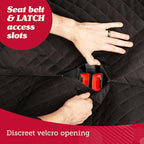 Lusso Gear Dog Car Seat Cover - Waterproof & Non-Slip Seat Protector - Universal Fit Truck & SUV Covers - Quick Install & Machine Washable Travel Accessory for Dogs - Black, Oxford Fabric