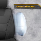 Cat® Edge Deluxe Car Seat Covers for Front Seats - Premium Black Faux Leather Seat Covers for Cars with Universal Fit, Rugged Automotive Seat Covers for Trucks, Interior Seat Covers for SUV