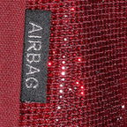 CAR PASS Bling Diamond Burgundy Leather Car Seat Covers Full Sets Interior Sets, Waterproof Shining Glitter Sparkly Crystal Universal Armrest Fit Automotive Truck SUV Cute Women Girl, Red Rhinestone