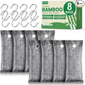 8Pack Activated Charcoal Odor Absorber, Odor Eliminator for Strong 0dor,Shoe Deodorizer,Bamboo Charcoal Air Purifying For in Car,Closet,Shoe, Basement(50g/1.77oz Each)