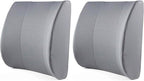 DMI Lumbar Support Pillow for Chair to Assist with Back Support with Removable Washable Cover to Ease Lower Back Pain and Discomfort While Improving Posture, 14 x 13 x 5, Contoured Foam, Premium,Gray