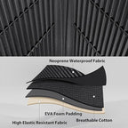 CAR PASS Waterproof Black Gray Car Seat Covers Front Seat Covers Neoprene Wetsuit,All-Weather Non-Slip Durable,Universal Fit for SUV Sedans Trucks Van Automotive,Airbag Compatible,3D Emboss Black Gray