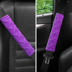 JUSTTOP 2-Pack Universal Car Seat Belt Pads Cover for A More Comfortable Driving, Seat Belt Shoulder Strap Covers Harness Pad for Car Interior Accessories(Purple)