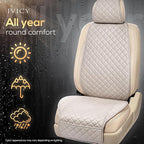 IVICY Faux Suede Front Car Seat Cover – Durable, Non-Slip Seat Protector for Cars – 1 Unit, Light Gray