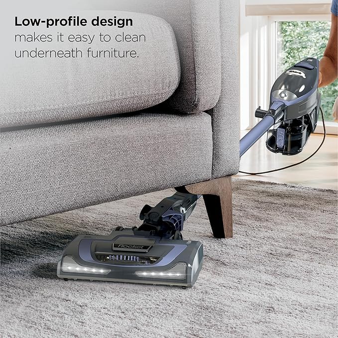 Shark Rocket Pro DLX | Corded Stick Vacuum | Removable Hand Vacuum, Advanced Swivel Steering, XL Dust Cup Capacity | Crevice Tool, Upholstery Tool & Anti-Allergen Dust Brush | Gold | HV371GD