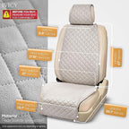 IVICY Faux Suede Front Car Seat Cover – Durable, Non-Slip Seat Protector for Cars – 1 Unit, Light Gray